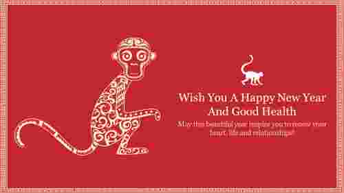 Chinese New Year Monkey PPT Template